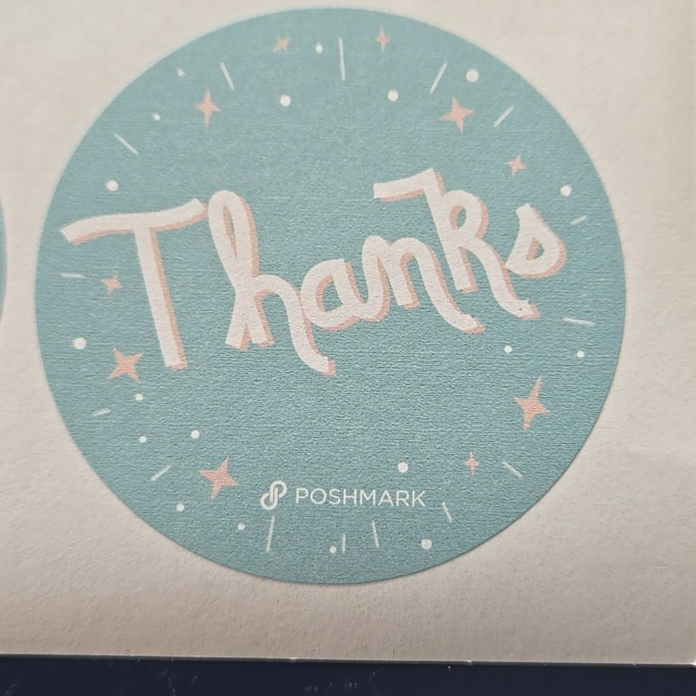 POSHMARK posh stickers Thank You Blue poshfest poshfixings poshshow Swag 1 Sheet - Picture 4 of 15